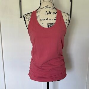 Athleta sport racer back tank in salmon pink